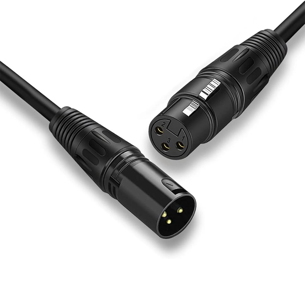 Buerotika Professional XLR Cannon Microphone Cable 3M Male/Female 3-Pin – Pure Sound & High Transfer Speed (Multiple Lengths) | 52153