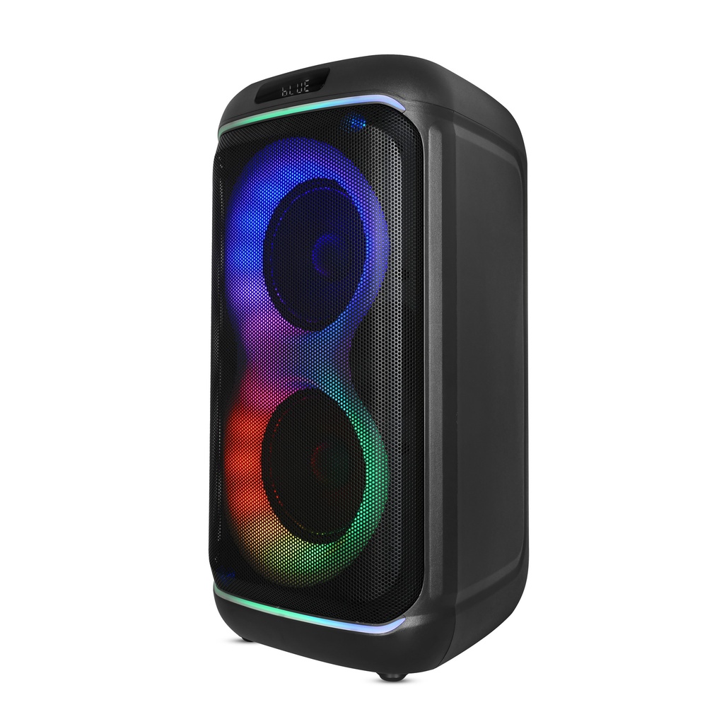 KB Elements Karaoke Speaker with Dual 6" Subwoofers & 2 Wireless VHF Microphones – EA102KB