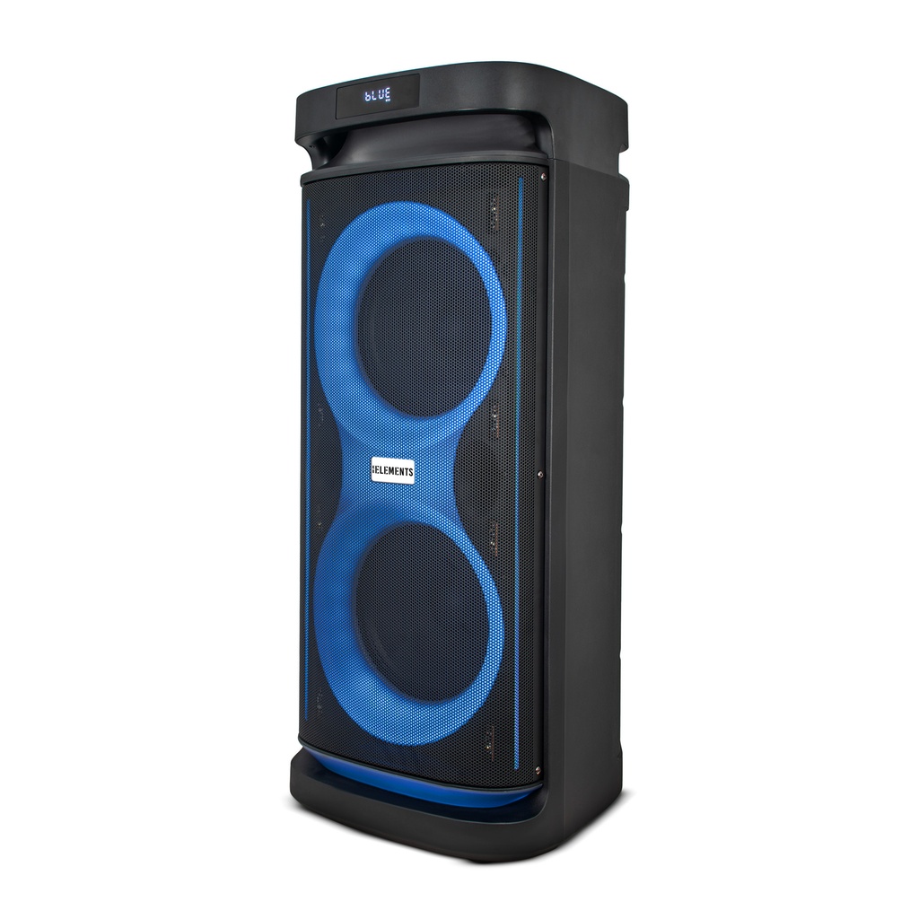 KB Elements Karaoke Speaker with 2-Wheel Trolley, Dual 10" Subwoofers & Wireless Microphones – EA105KB
