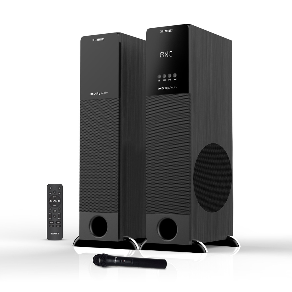 KB Elements 2.0 Multimedia Speaker System – 250W RMS, Dolby Audio, Wireless Microphone – EA406T